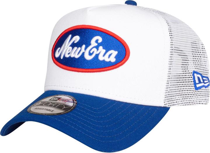 New Era A-Frame Trucker Cap - Brand Patch Weiss / Royal (One Size)