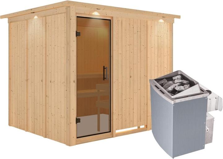 Actual product image Karibu Gobin with roof wreath (9 KW internal control)