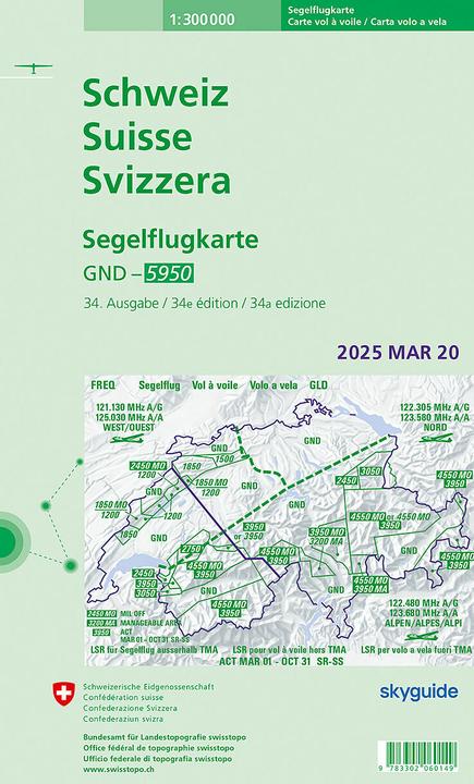 Produktbild Schweiz / Suisse / Svizzera Segelflugkarte