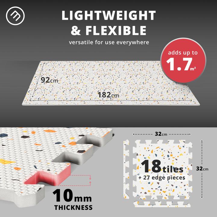 Image du produit BeMaxx Set di tappetini protettivi per puzzle 18 Pieces Terrazzo (1 cm)