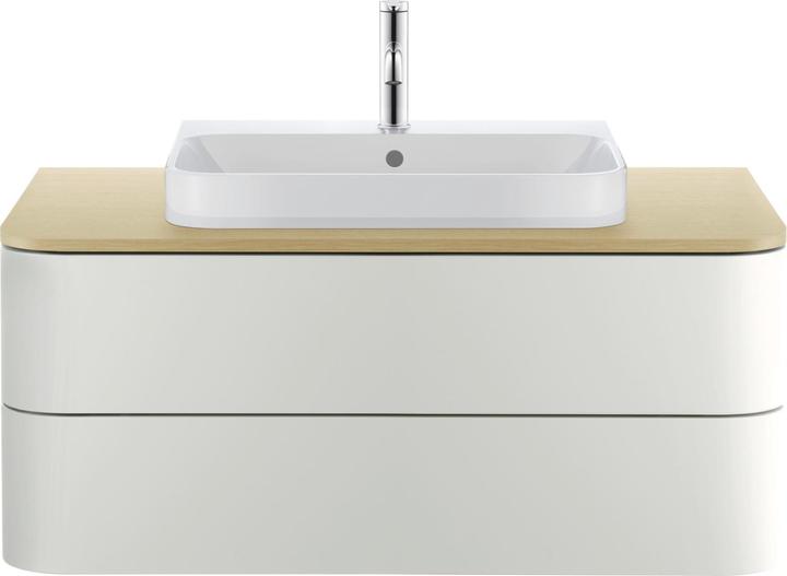 Actual product image Duravit Countertop basin HAPPY D.2 PLUS m ÜL m HLB 600x460mm 1 tap hole white WG (460 mm, 600 mm)