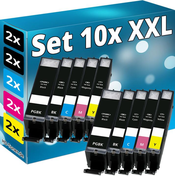 Produktbild Druckfuxx 10x XL TINTE PATRONEN mit CHIP für CANON PIXMA IP8750 MG6350 MG7150 IX