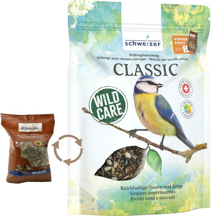 Schweizer Eric Vogelfutter Wildvogelmischung Classic 1 kg (1 x, 1 kg)