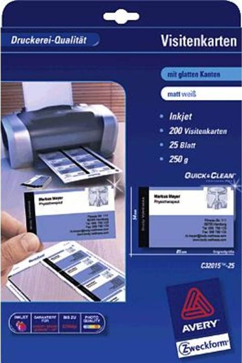 Produktbild Avery Premium-Visitenkarten (260 g/m², 200 x, A4)