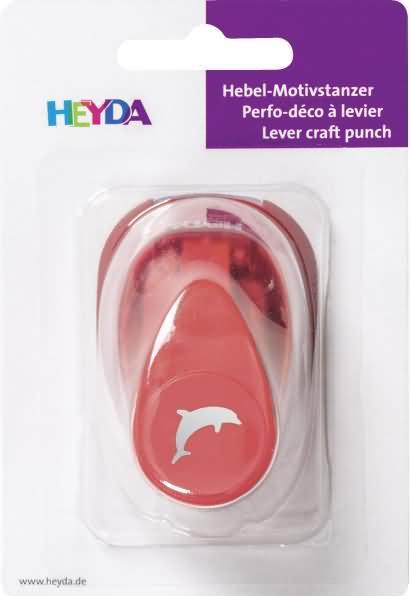 Actual product image Heyda Motif punch for cardboard up to 220g/sqm dolphin small 15x15mm