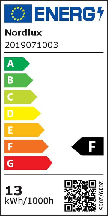 Energie-Label Nordlux Asbol Kubi, Wandleuchte, Schwarz (150 lm, IP44)