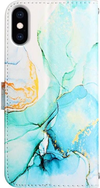 Immagine prodotto Cover-Discount iPhone Xs / X- Custodia in pelle blu Marmo (Apple iPhone XS, Apple iPhone X)