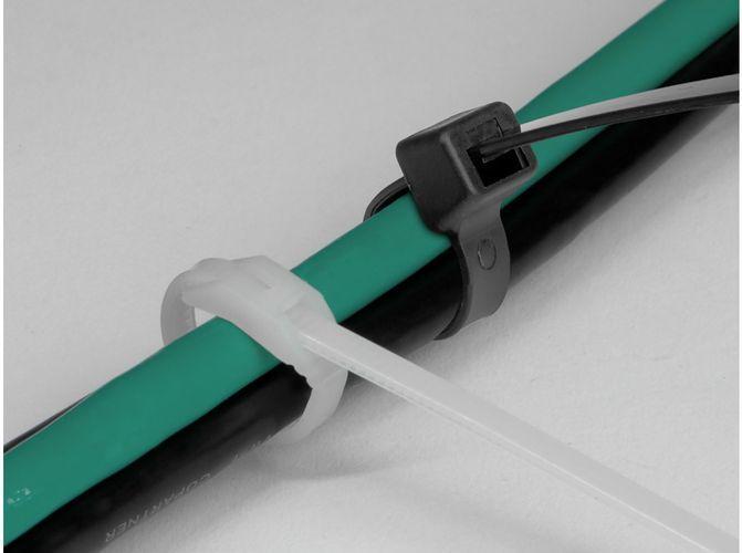 Actual product image Delock Cable tie with flat head L 205 x W 2.5 mm 100 pieces (Plastic cable ties, 205 mm, 100 pcs.)