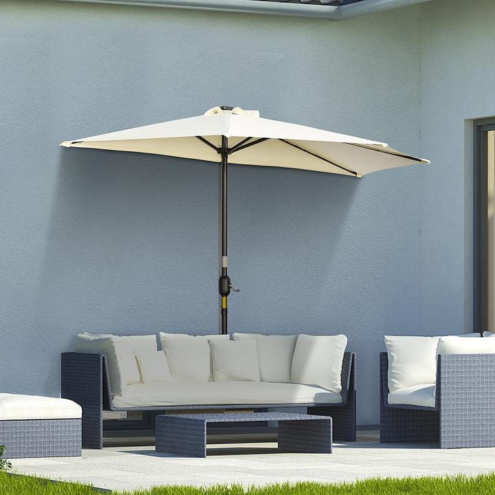 Actual product image Outsunny Patio umbrella with solar panel and LED (1.35 m)