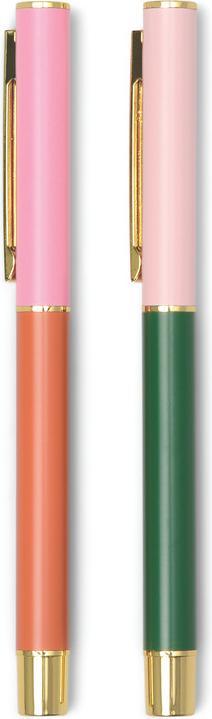 Designworks Colour Block Pens - Red Orange & Emerald (Set Of 2) (Mehrfarbig, 2 x)