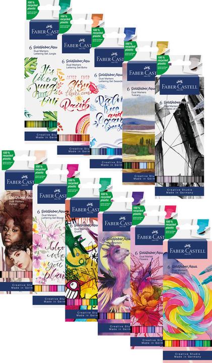 Produktbild Faber-Castell Goldfaber Aqua Dual Marker Fantasy 6x (Mehrfarbig, 6 x)
