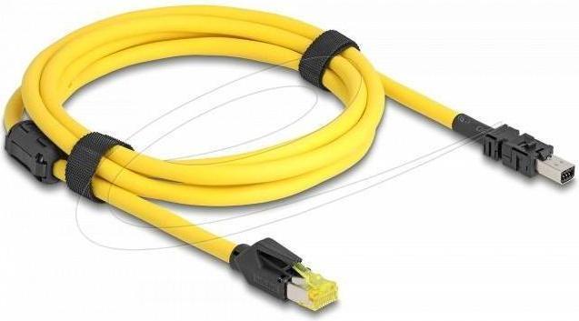 Actual product image Delock Kabel RJ45 Stecker Cat.6 zu Mini I/O 8 Pin D-Form Typ (S/STP, CAT6, 2 m)