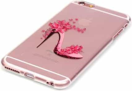 Actual product image Ueli Express iPhone 6s / 6 Super Slim Rubber Case TPU High Heels Flowers (Apple iPhone 6s, Apple iPhone 6)