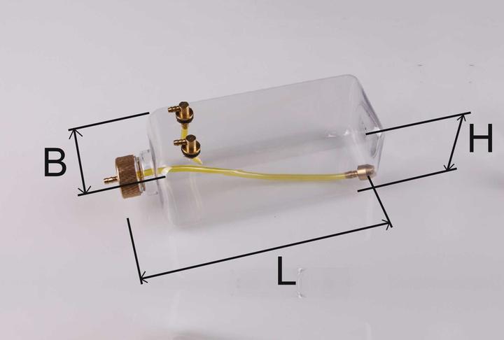 Actual product image Planet-Hobby petrol tank pet 700ml 165x70x70mm 123g
