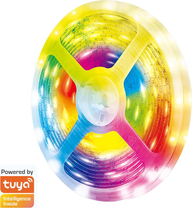 Produktbild LogiLink Wi-Fi Smart RGB-LED-Band, selbstklebend, Tuya kompatibel, 5 m (500 cm, Indoor)