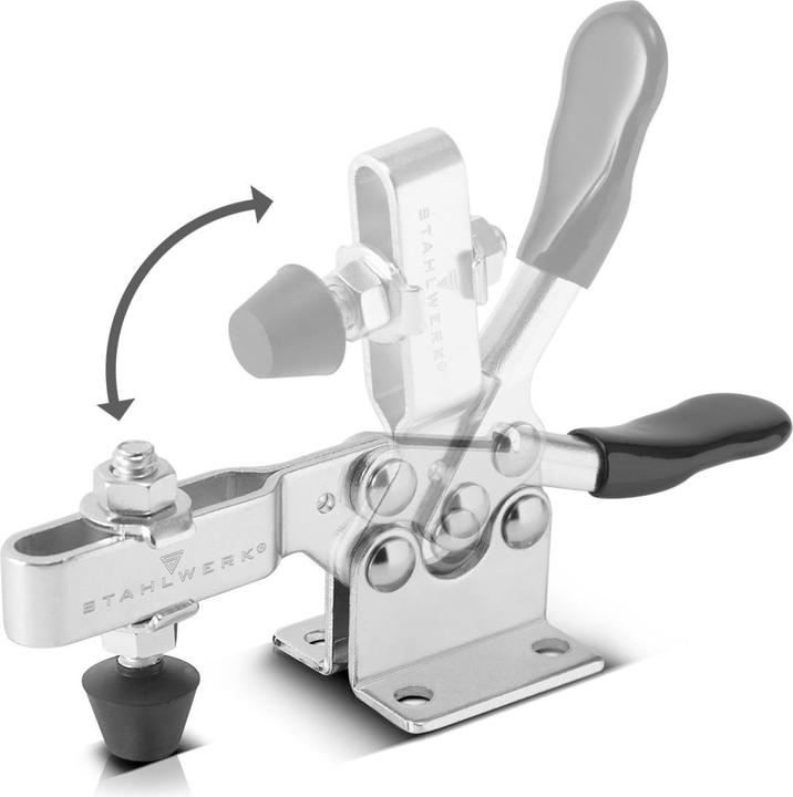 Actual product image Stahlwerk Toggle clamp set of 2 90kg 198lbs vertical toggle clamps (198 mm)