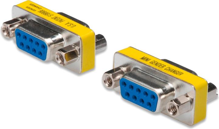 Actual product image Digitus ASSMANN Gender Changer D-Sub9 Metal housing F/F with hexagon head screw + nut (0.01 m)