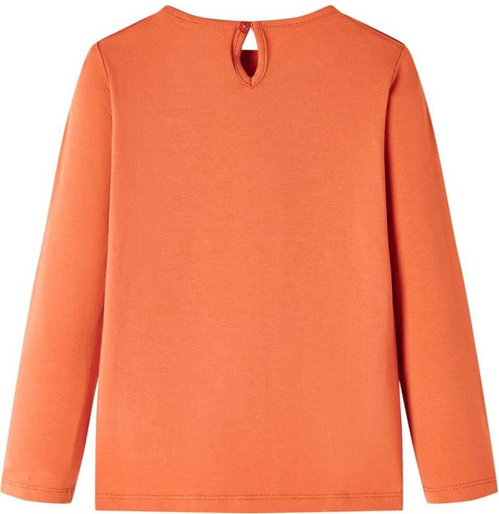 Actual product image VidaXL Children's long-sleeved shirt dark orange 140,Material: 95 (140)