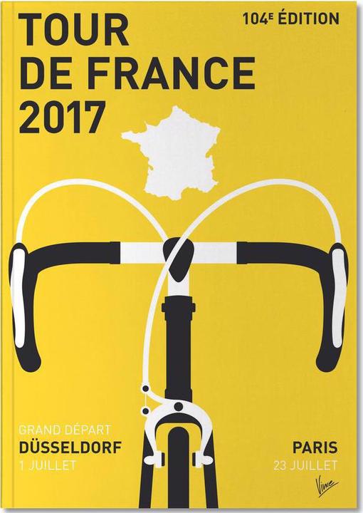 Produktbild Juniqe Tour de France 2017 - Radfahren (A4, Liniert)