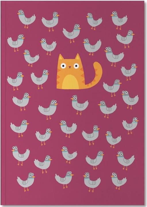 Produktbild Juniqe Cat Among the Pigeons - Katzen (A4, Liniert)