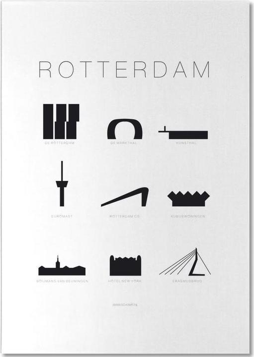 Immagine prodotto Juniqe Rotterdam - Luoghi di interesse e punti di riferimento (A4, Nessuna)