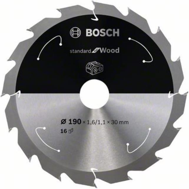 Bosch Professional Zubehör Lama per sega circolare a batteria PRO Wood, 190 x 1,6 x 30 mm