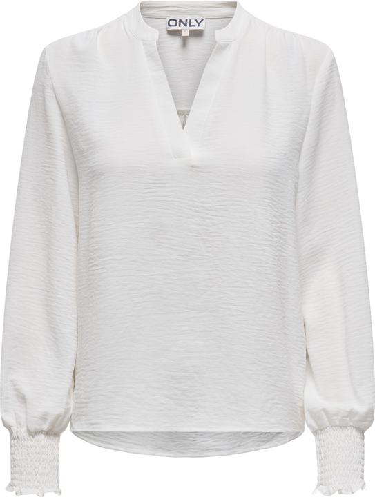 Only Normal geschnitten Rundhals Gesmokte Ärmelbündchen Voluminöser Armschnitt Top Top