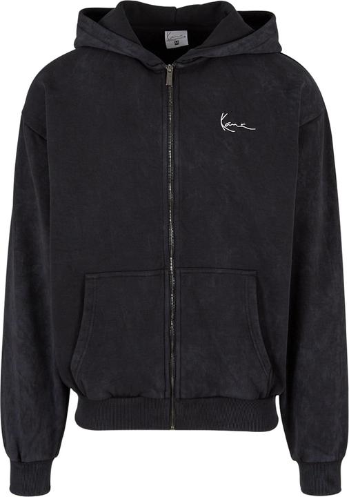 Karl Kani KM234-055-1 Chest Signature OS Washed Heavy Sweat Wolf Full Zip Jacket (XS)