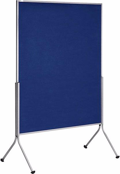 Produktbild Rocada Moderationswand, mobil, HxBxT 1950x1200x680 mm, Textilbezug blau