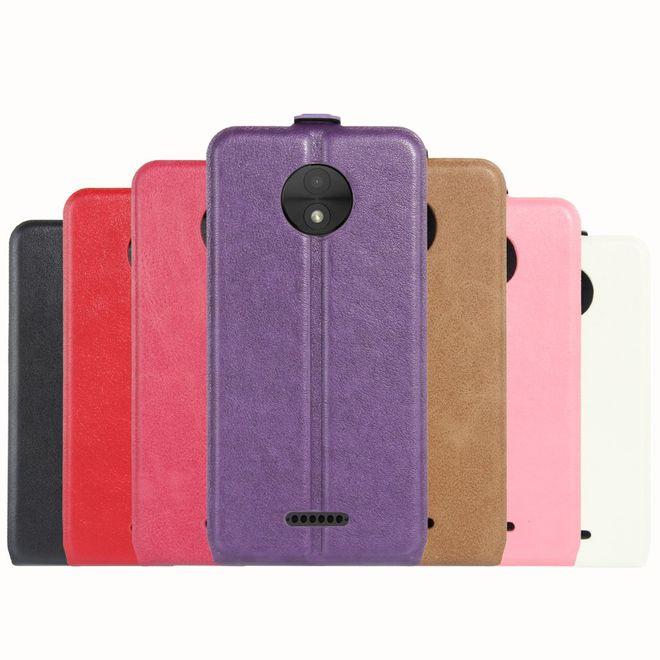 Produktbild MU Classic Leder Flipcase Hülle (Motorola Moto C Plus)