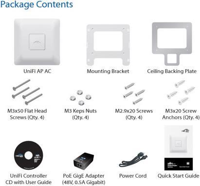Produktbild Ubiquiti UniFi AP-AC, ac1300/n450 (ohne Stromkabel) (1300 Mbit/s)