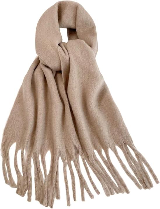 Produktbild Only-Bags.Store Solide Farbe Plüsch Warm Chunky Schal Lange Einfache Grosse Verdickte Quaste Schal Winter Outdoor