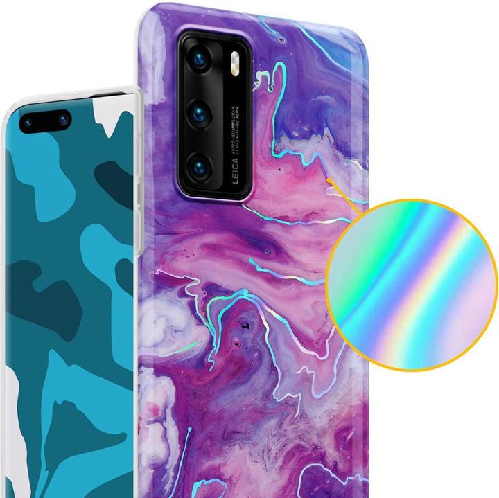Actual product image Cadorabo IMD TPU Colorful Marble Cover (Huawei P40)