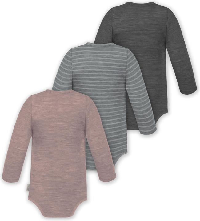 Produktbild Normani 3er Pack Baby Merino Body Langarm „Auckland" - 9375 (92)