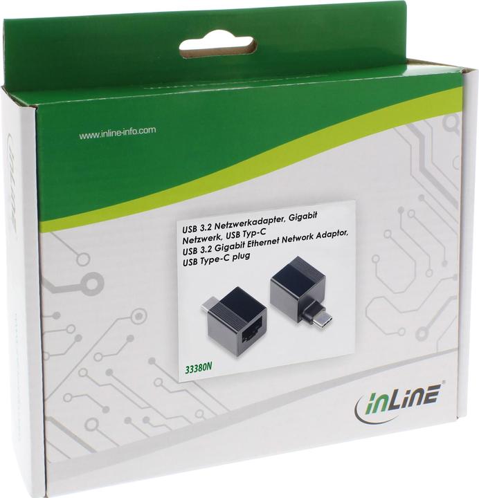 Produktbild InLine USB 3.2 zu 1Gb/s Netzwerkadapter (USB 3.2, RJ45 (1x))