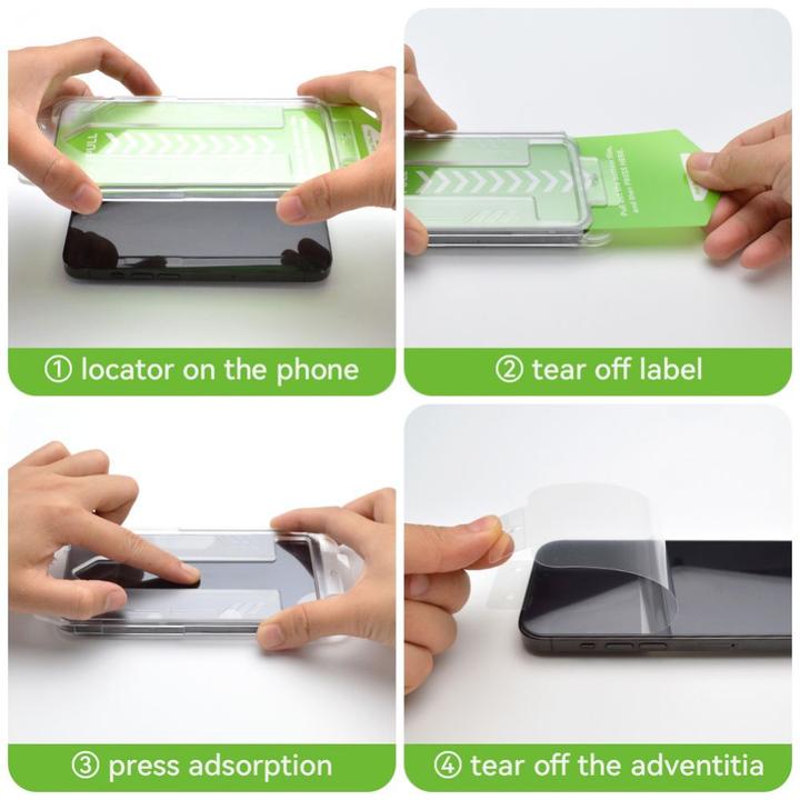 Produktbild Wozinsky 9H tempered glass with mounting frame for iPhone 13 Premium Glass - black (1 Stück, Apple iPhone 13)