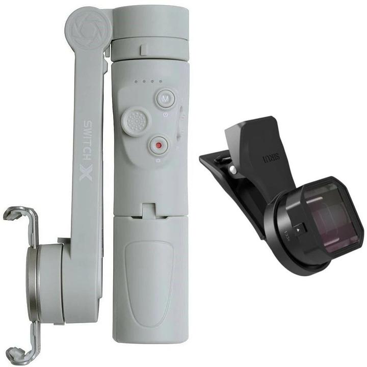 Produktbild Sirui DUKEN Switch-X Smartphone Gimbal(Grey)+ Anamorphic Lens for Smartphone (Smartphone, 0.24 kg)