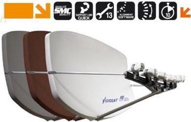 Image du produit Cahors Big Bisat, antenne déportée pour 4 LNB, 40mm (Antenne parabolique, 36 dB, DVB-S / -S2)