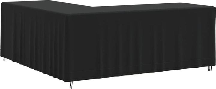 VidaXL Copridivano da giardino a L nero 254x254x86 cm 420D