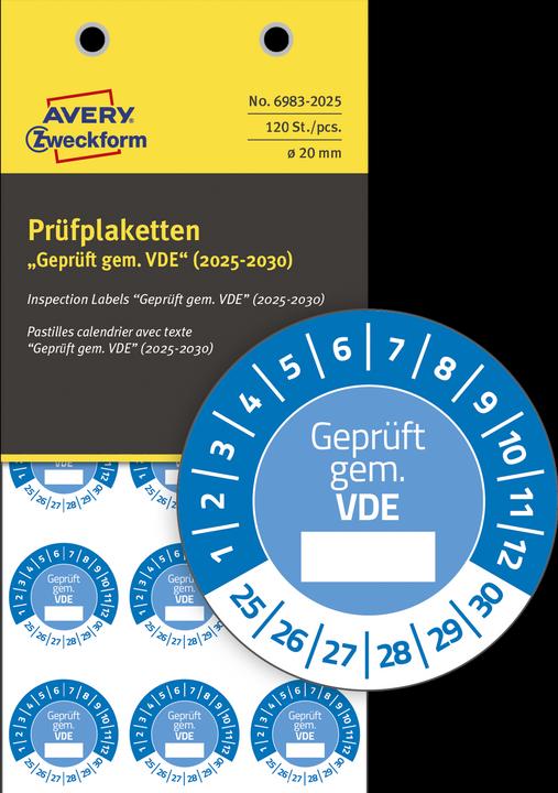 Avery Prüfplaketten