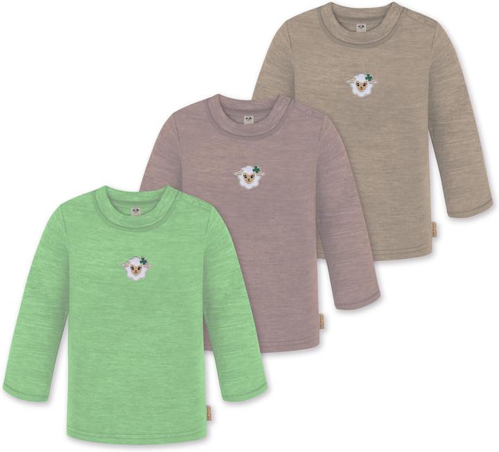 Actual product image Normani 3-pack baby merino longsleeve "Taupo" - 9475 (80)