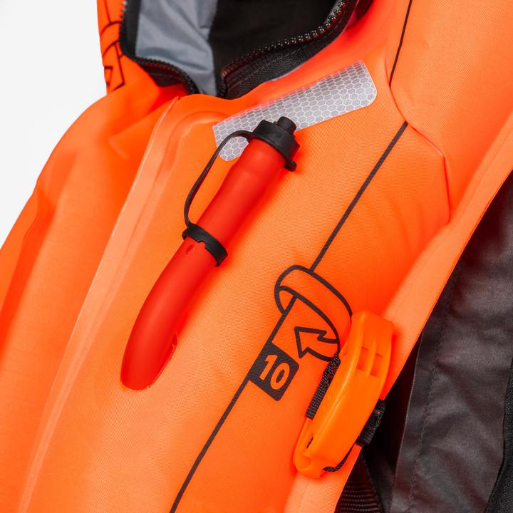 Image du produit Tribord Gilet de sauvetage autogonflant bateau Adulte LJ150N + harnais gris