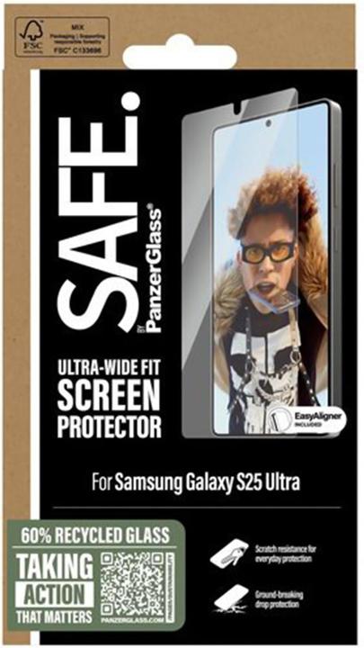 Actual product image PanzerGlass SAFE. by ® Screen Protector Samsung Galaxy S 2025 Ultra | Ultra-Wide Fit (1 Piece, Samsung Galaxy S25 Ultra)