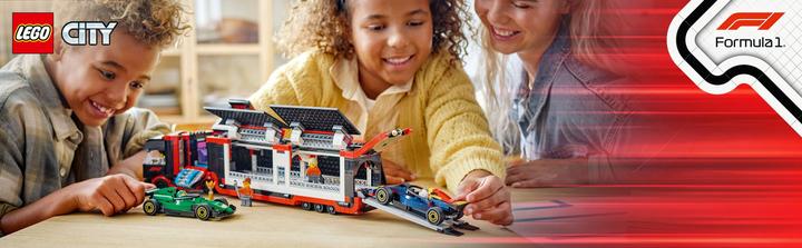 Produktbild LEGO F1 Transporter mit RB20 & AMR24 F1 Rennautos (60445, LEGO City)
