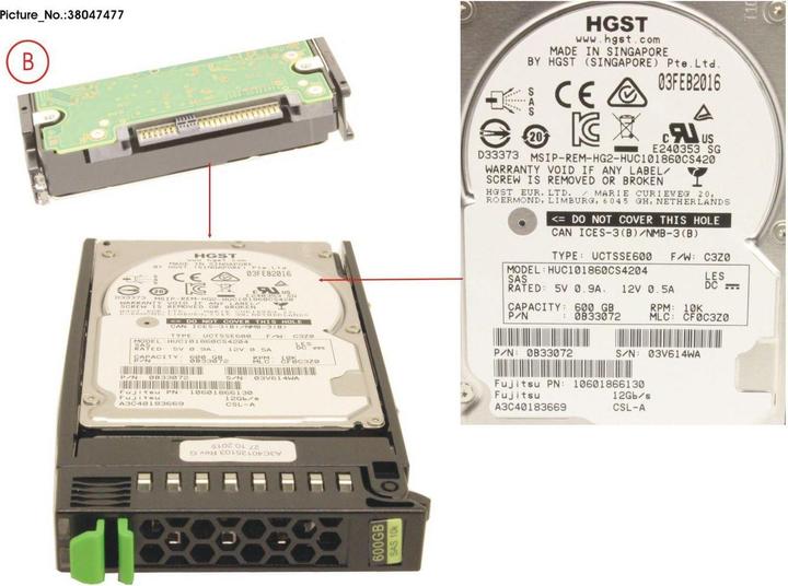 Immagine prodotto CoreParts 600GB 2.5" SATA 10K RPM (0.60 TB, 2.5")