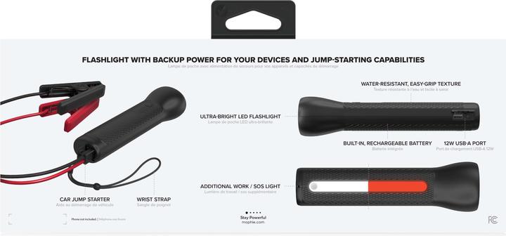 Actual product image mophie GO RUGGED - Powerstation Jumpstart Flashlight (9900 mAh)