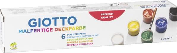 Immagine prodotto Giotto Colore opaco pronto per la pittura 6x18ml (Ordinati, 18 ml)