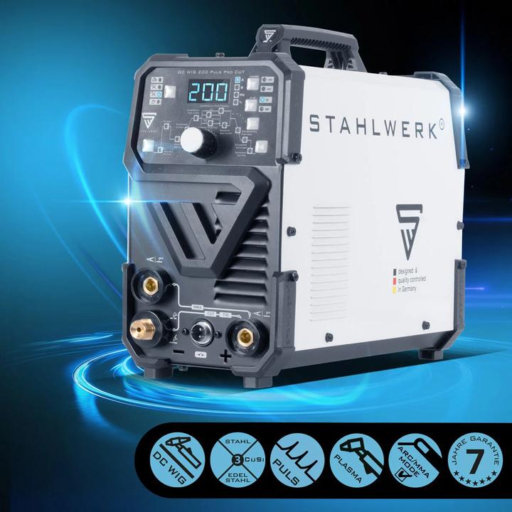 Actual product image Stahlwerk DC TIG 200 Pulse Pro CUT 4-in-1 combi welder