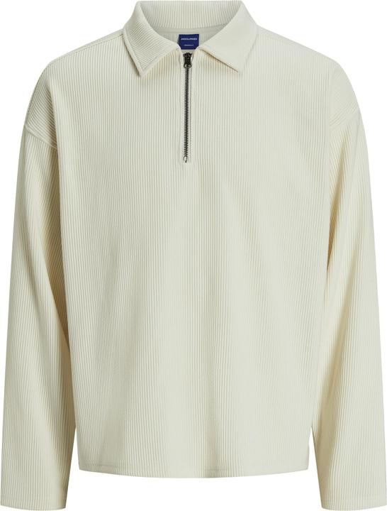 Produktbild Jack & Jones Jorrick Plisse Sweat Zip Split Polo Ln (L)