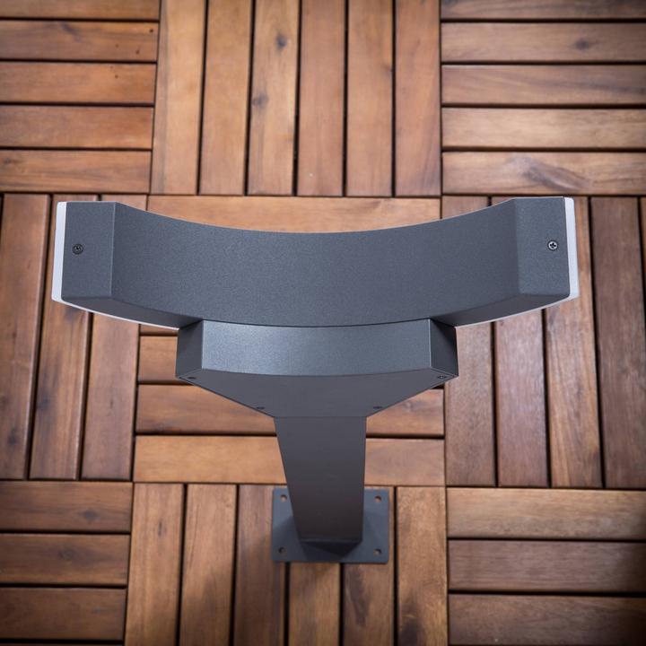 Produktbild Lucande Half Aussen Garten Leuchte w/Sensor Graphite (550 lm, IP54)